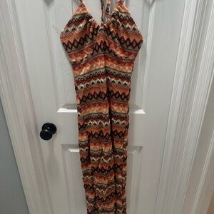 Knee length crisscross dress with split